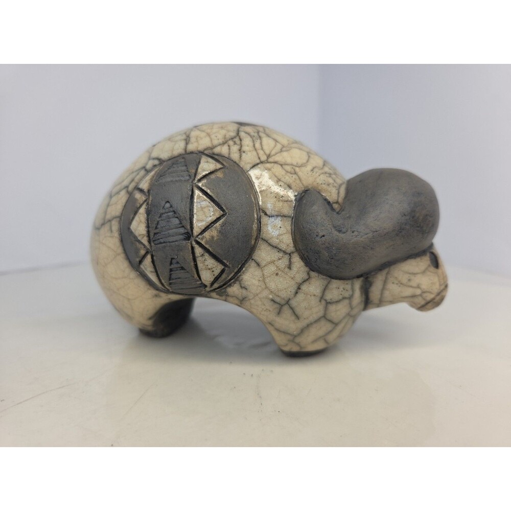 Gerhard De Beer Crazy Clay Water Buffalo South African Raku Pottery Figurine NWT